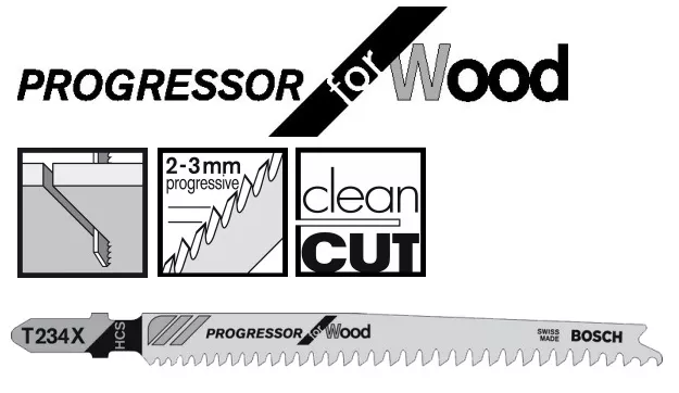 Lame de scie sauteuse BOSCH T 234 X Progressor (lot de 5)